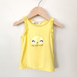 H&M | Baby Girl Tank Top Yellow Sunshine 1.5-2 Y